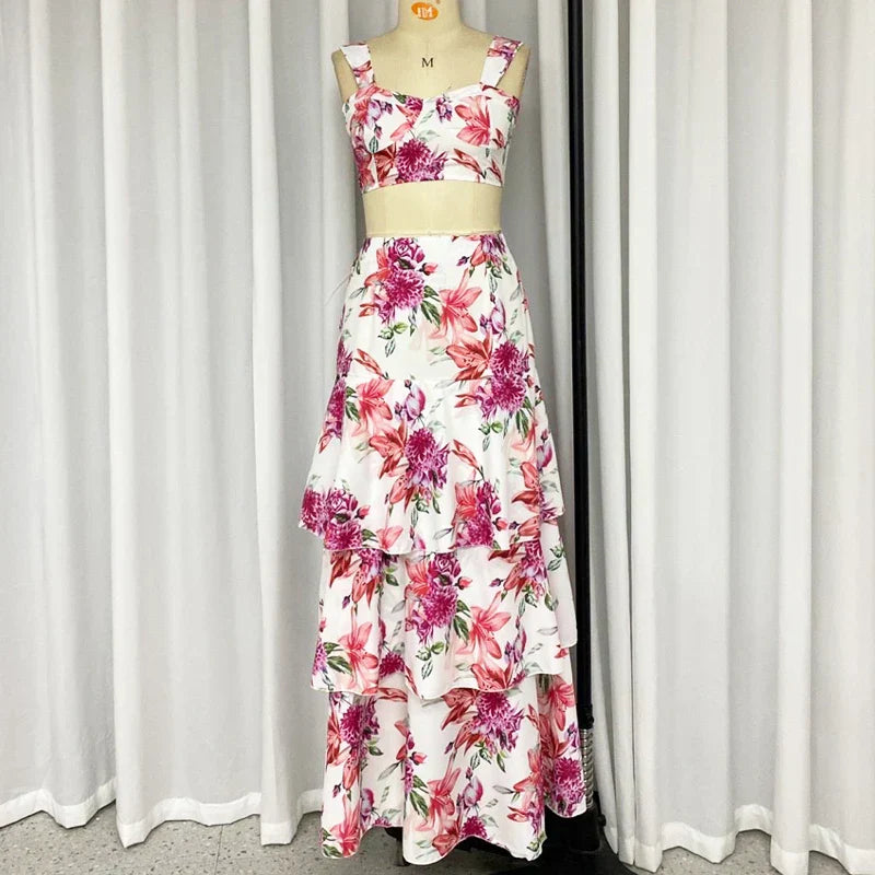 Conjunto de 2 piezas con estampado Floral