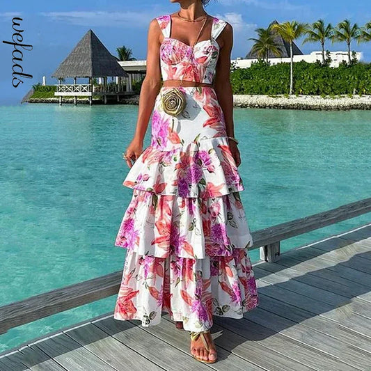 Conjunto de 2 piezas con estampado Floral