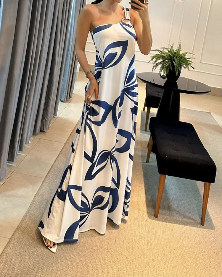 Vestido estampado con tirantes