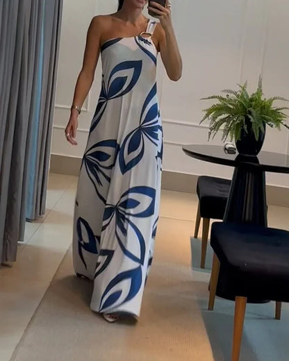 Vestido estampado con tirantes